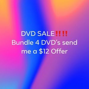 4 DVD’s FOR $12